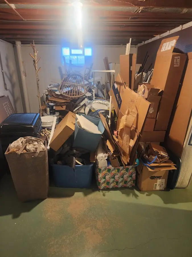 Roll-off dumpster container at job site for 2 Yard Dumpster Rental in Elizabethtown